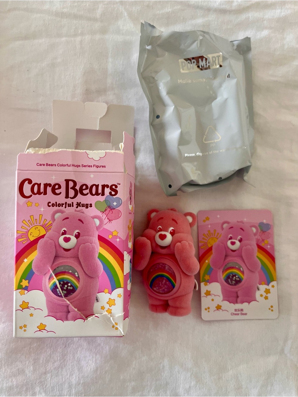 Care Bears Pink Cheer Bear Colorful Hugs Figure - CareBears